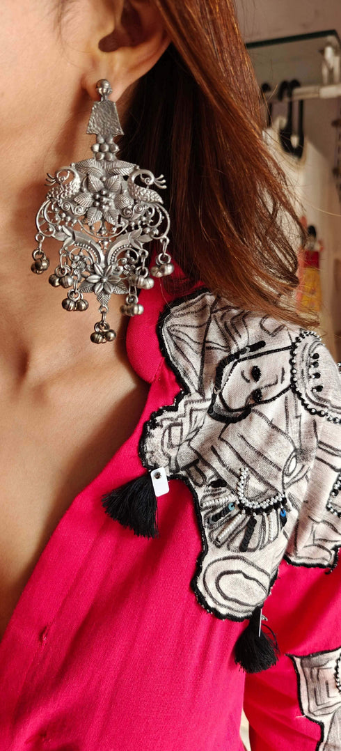 Hand Painted Pink Slit Top